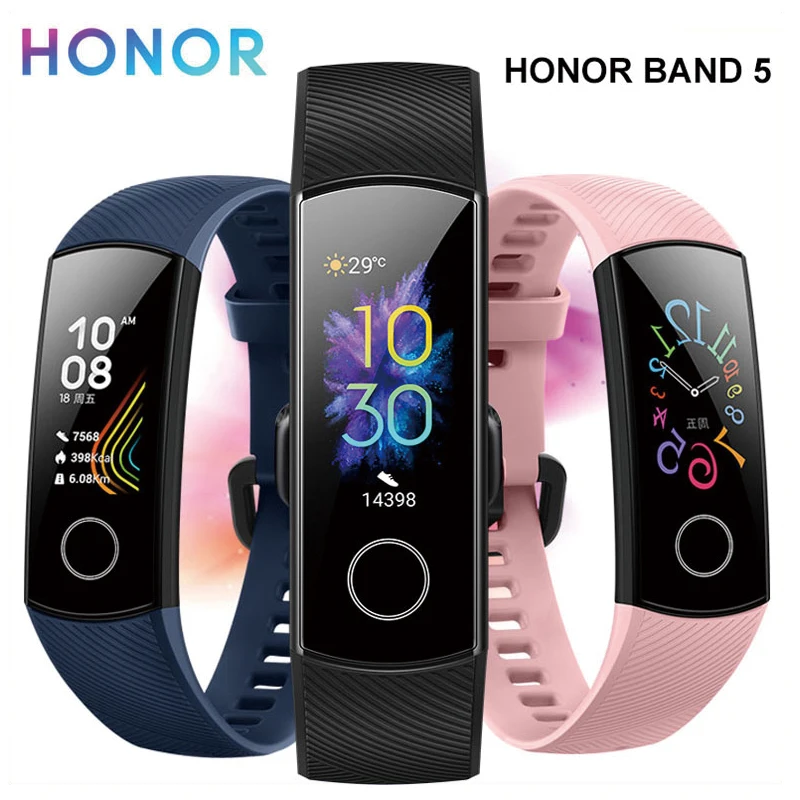 HONOR Band 5 NFC смарт браслет с кислородом в крови несколько циферблатов активность