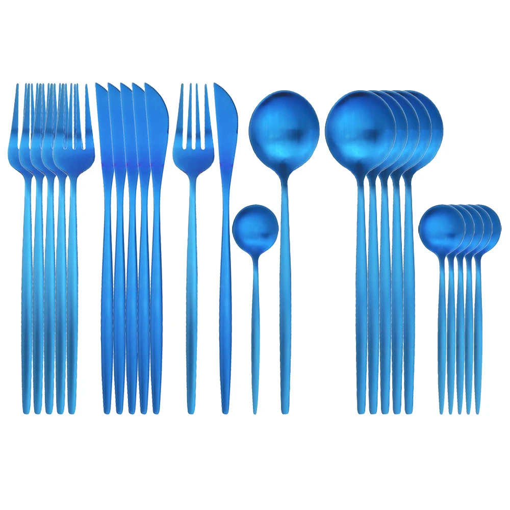 Набор столовых приборов из нержавеющей стали 24 шт. вилка кофейная ложка | Дом и