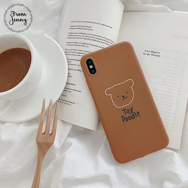 From Jenny мультфильм для iPhone x xr xs max 6 6s 7 8 плюс однотонные с принтом в виде букв
