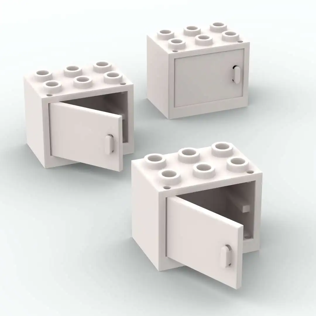 

20set MOC Building Bricks Parts Cabinet Home Furniture diy Blocks Educational Toy for Kids Children Gift White