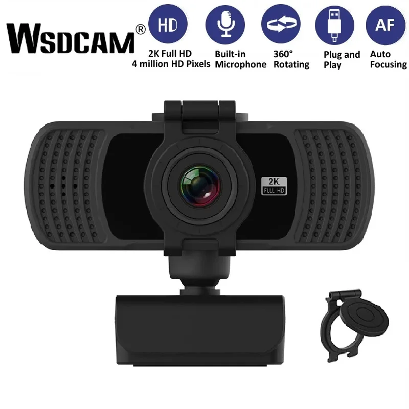 

Wsdcam HD 1080P Webcam 2K Computer PC WebCamera with Microphone for Live Broadcast Video Calling Conference Work Camaras Web PC