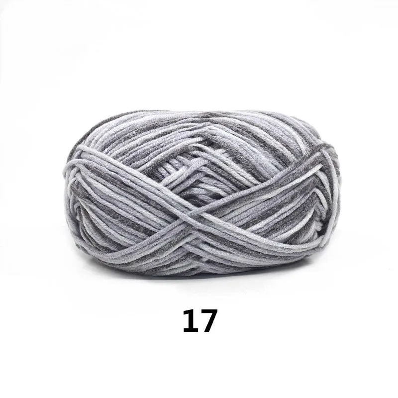 1pc 17 1 шт=50g нитки для вязания пряжа Новые Строки Темы Пряжа Смесовая Хлопок Красивое Сочетание Цветов для Ручного Вязания Куклы Свитер - Цвет: 1pc 17