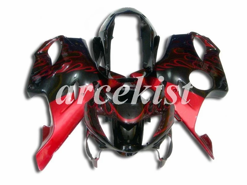 

New ABS Motorcycle bike Whole Fairings Kit Fit For HONDA CBR600 F4 1999 2000 99 00 FS Bodywork set Red Flame