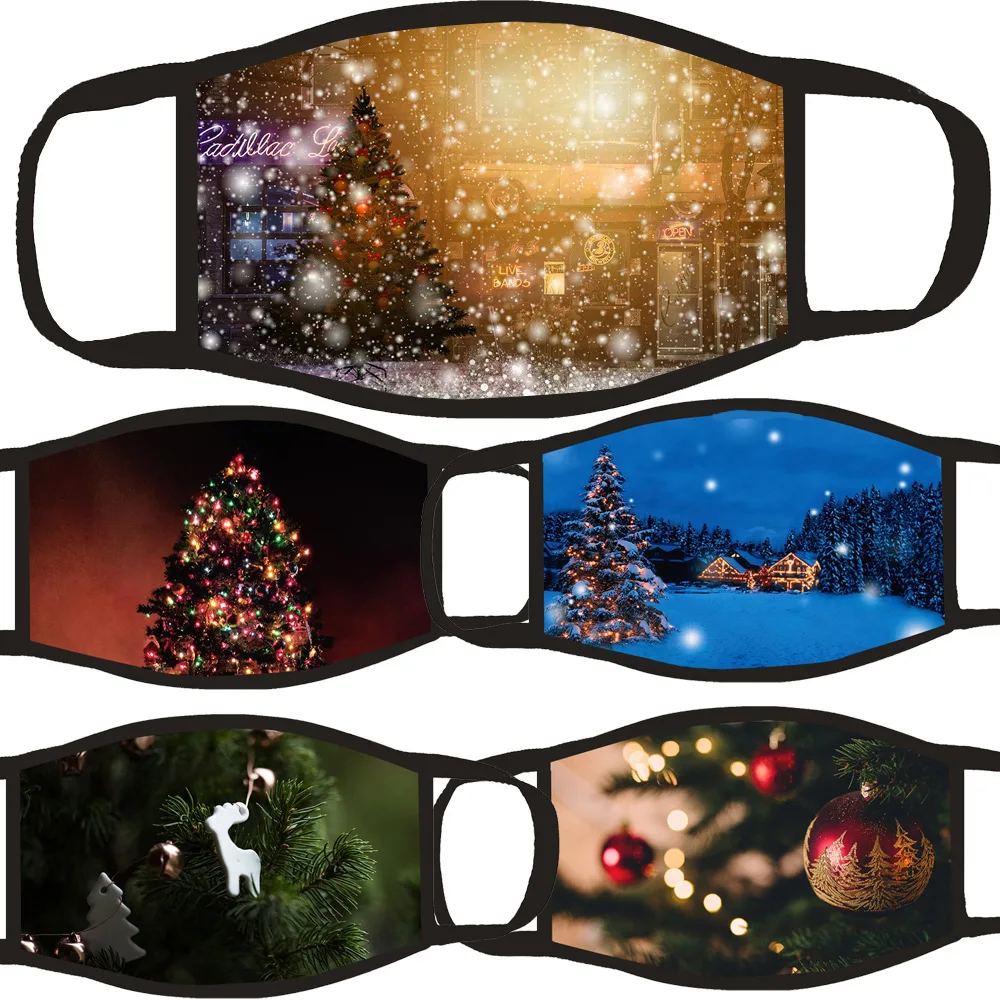 

Dust Mask Christmas Print Rescue Breathable Multi-purpose Face Cover Reuse Mask Facemask Mascarilla Proof Mask Filter