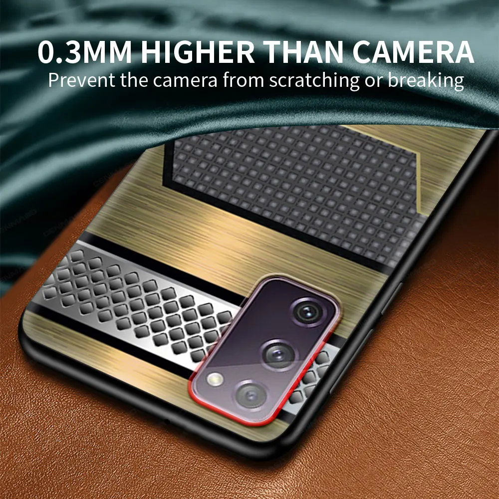 

Silicone TPU Case For Samsung Galaxy S20 FE S21 S20 Ultra S10E S10 Lite S9 S8 Plus 5G Luxury Coque Shell Brushed Metal Picture