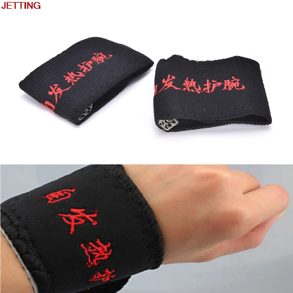 

1 Pair Spontaneous Heating Wristbands Magnetic Therapy Wrist Brace Belt Carpal Protector Treatment Relaxation Pads Relieve Pain