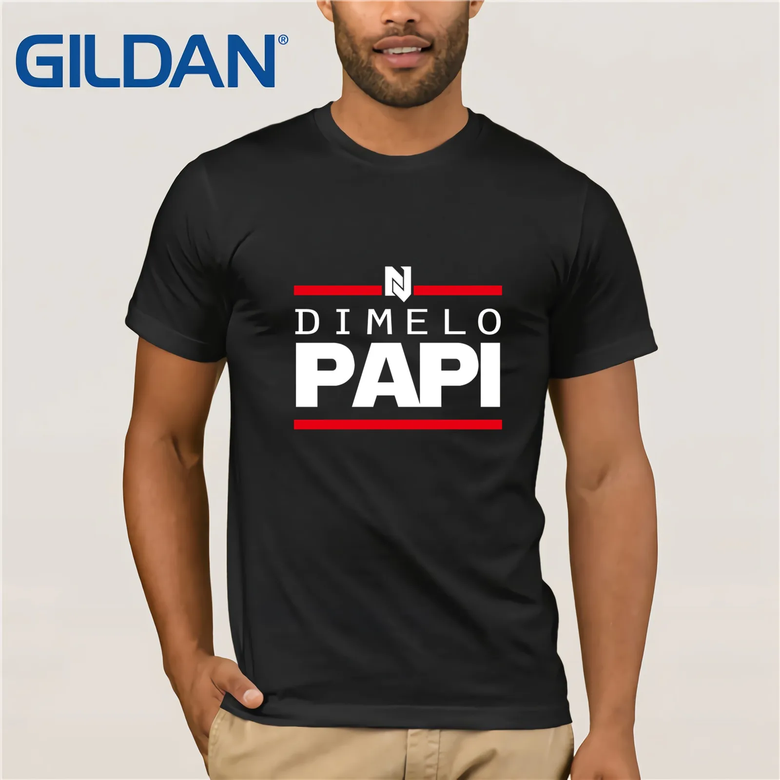 Dimelo Papi Nicky DJ jam Regueton Music Reggaeton Мужская черная футболка с круглым вырезом хлопковые