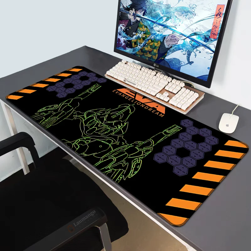 

Cute Mouse Pad Anime Mousepad Gamer Evangelion Large Laptops PC Gamer Accessories Table Pads Gaming Computer Desk Carpet LOL Rug