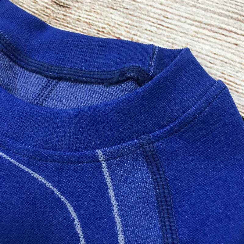 2pcs/set Vital Women Sport Suit Gym Blue Set Workout Clothes Long Sleeve Fitness Crop Top+ High Waist Energy Seamless Leggings
