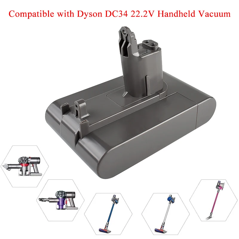 

22.2V 5000mAh Replacement Battery for Dyson DC34 DC44 Animal DC45 Cordless Vacuum Clearner (Note: Only Fit for Type B) Z50