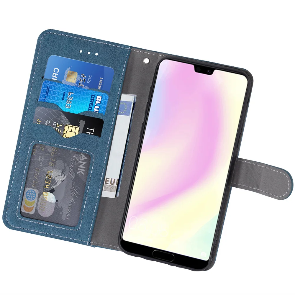 Luxury Leather Phone Case For Huawei P40 Lite 5G Nova 7 SE Pro Plus Men Blue | Мобильные телефоны и аксессуары