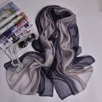 new women girls spring autumn designer long bohemian ethnic soft print scarf tassels wrap black