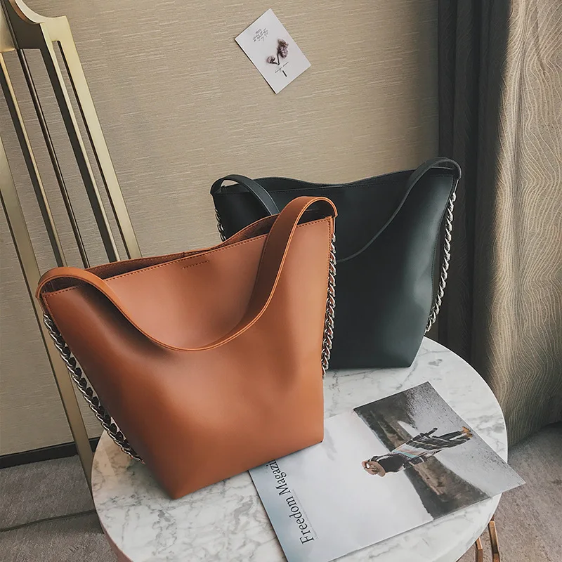 

High Quality Large Capacity Hasp Shoulder Bag Women PU Leather Vintage Top-Handle Bags Fashion All-match Handbags For Women New