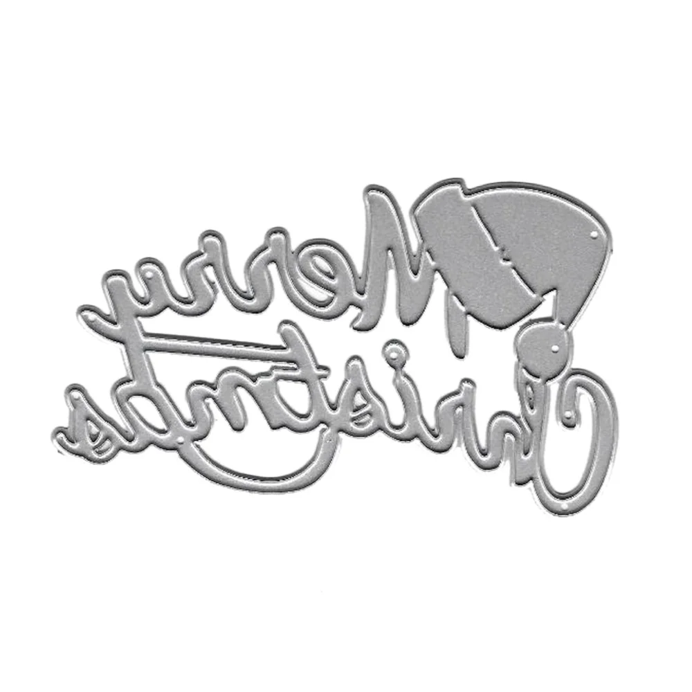 Шапка &quotСчастливого Рождества&quot Swovo DIY металлическая резка Скрапбукинг