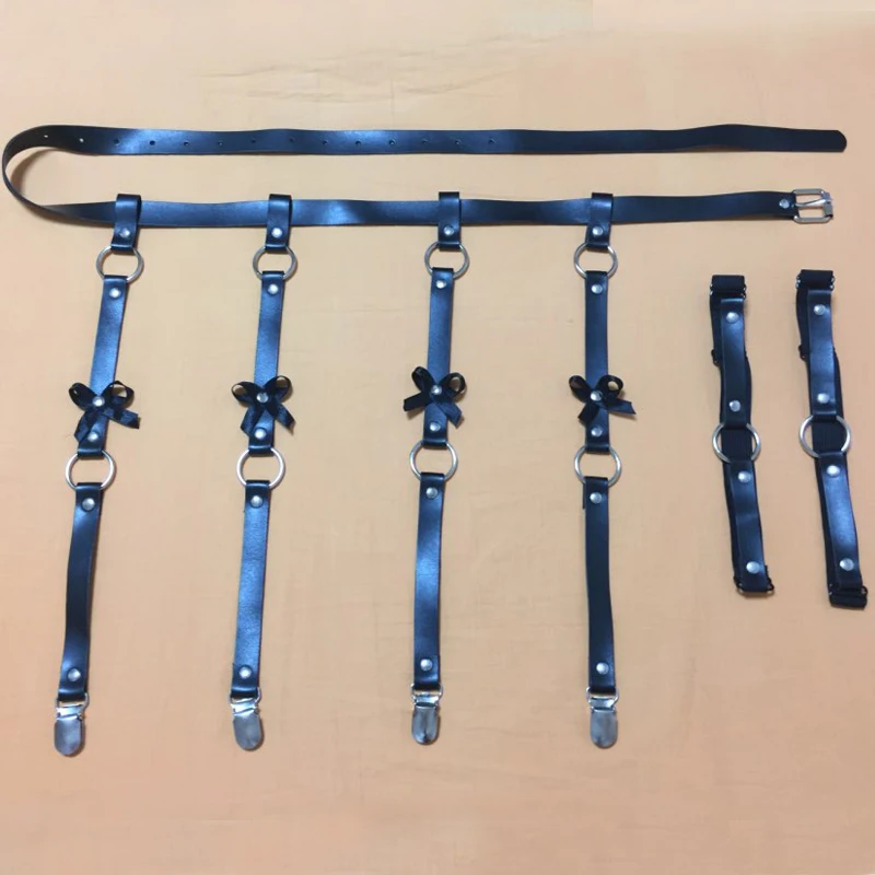 

New Women Harness Body Belts Sexy Garters Bondage Belt Punk Straps Waist To Leg Adjustable Bow-knot Fetish Belts Accessory