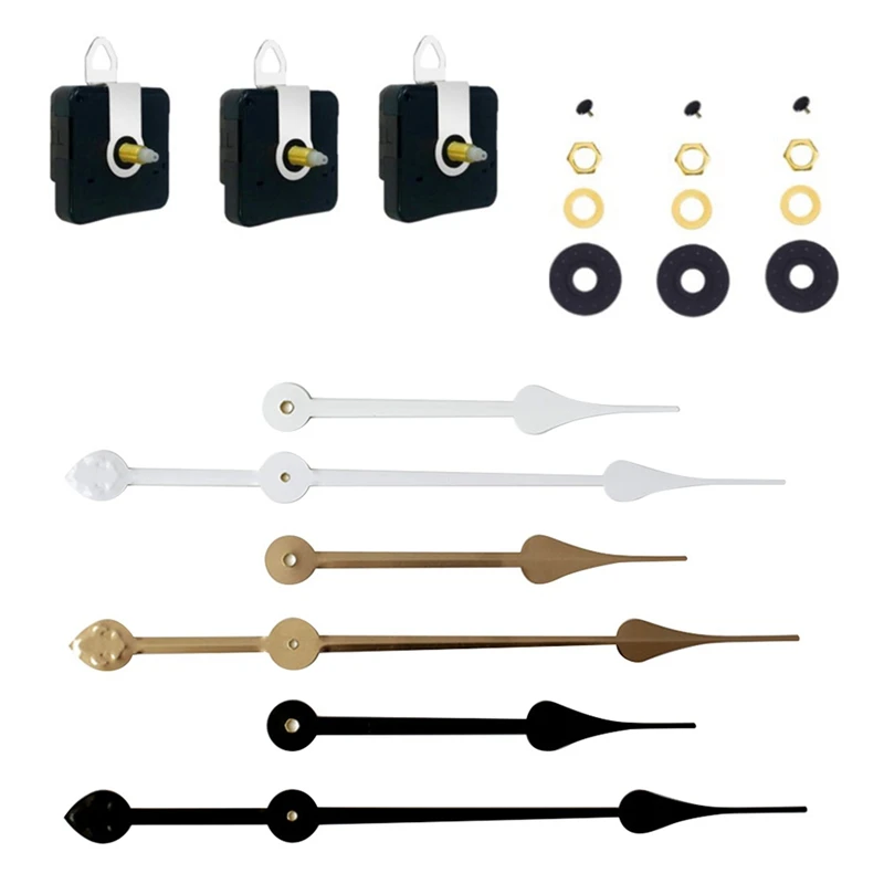 

Креативная Настенная Наклейка «сделай сам», часы с высоким крутящим моментом, 21 см, металлические Часовые и минутные элементы для настенных...