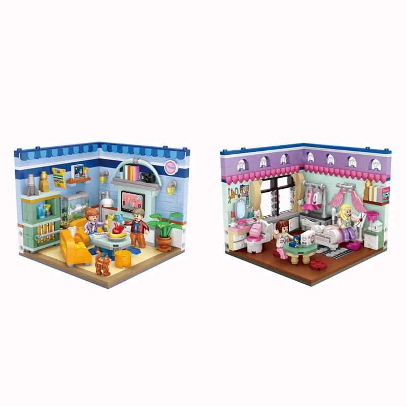 

LOZ mini diamond building block city street view Bedroom living Room assemble bricks educational toy for children gift