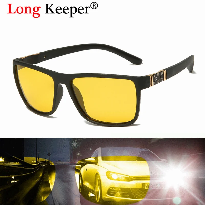 Longkeader новинка мужские солнцезащитные очки для ночного вождения поляризационные
