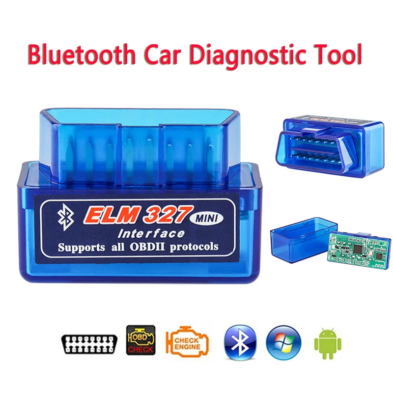 

Elm327 Obd2 Scanner V1.5/V2.1 OBD Bluetooth Car Diagnostic Tool Code Reader For Android Windows English Mini scan tools
