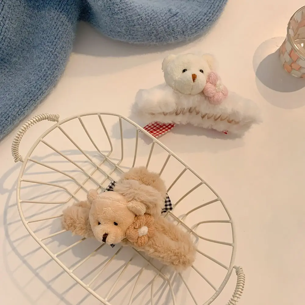 Бутик милый бант плюшевый медведь заколка для волос задняя головка акула зажим