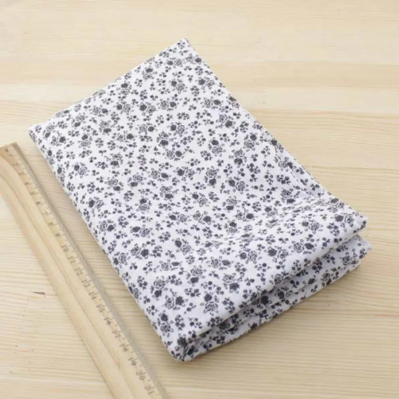 Хлопчатобумажная ткань Booksew 7 шт. 50x50 см черная текстильная для рукоделия шитья