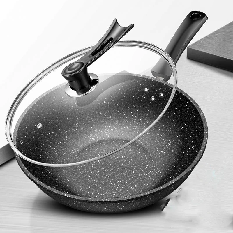 

Cookware Maifan Stone Wok Household Non-stick Wok Wok Gas Non-oily Fume Pan Induction Cooker Universal Iron Pan Wok Pan Cookware