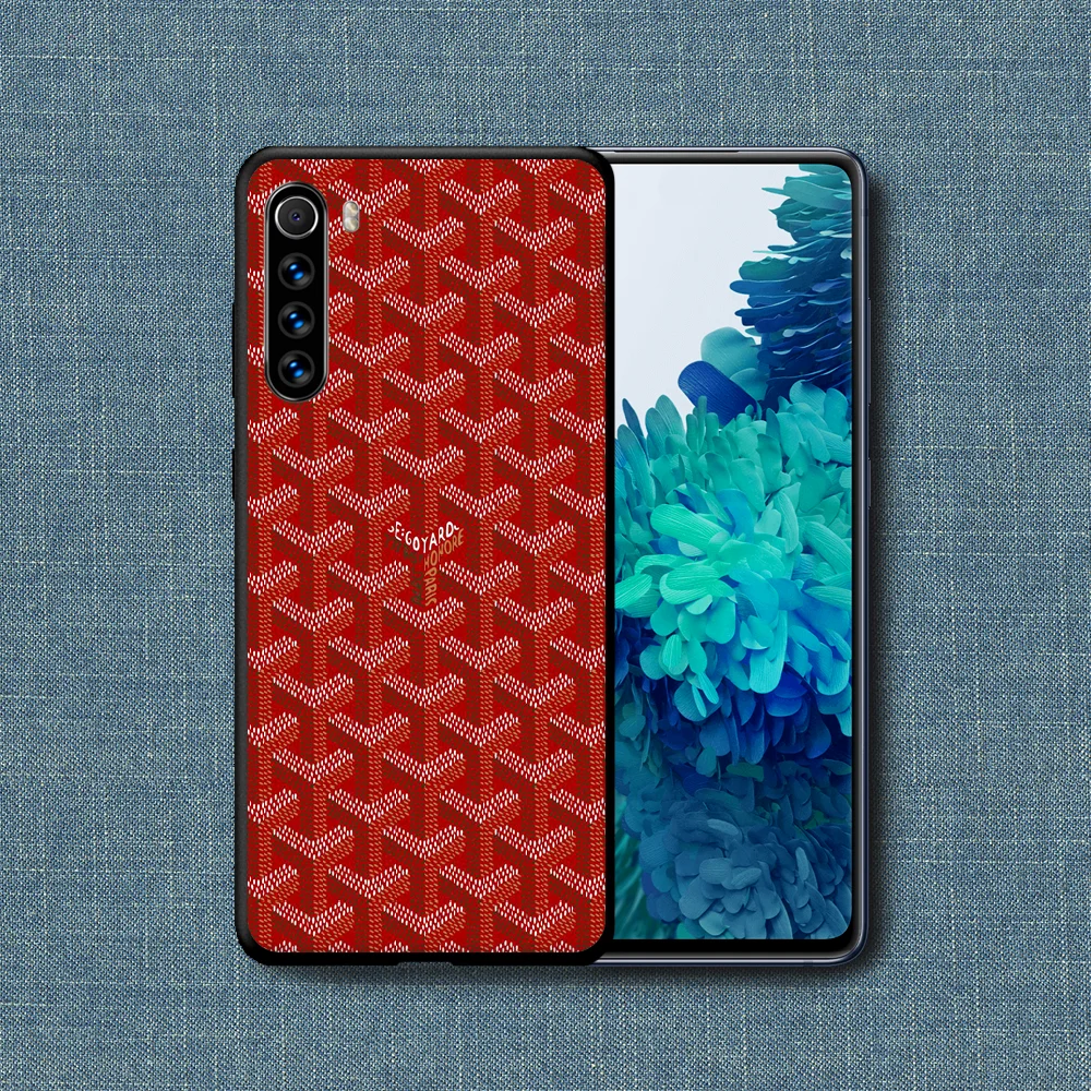 

Goyard Design Luxury Brand Phone Case For Xiaomi Redmi Note 7 8 8T 9 9S 4X 7 7A 9A K30 Pro Ultra black Cell Pretty Etui Soft