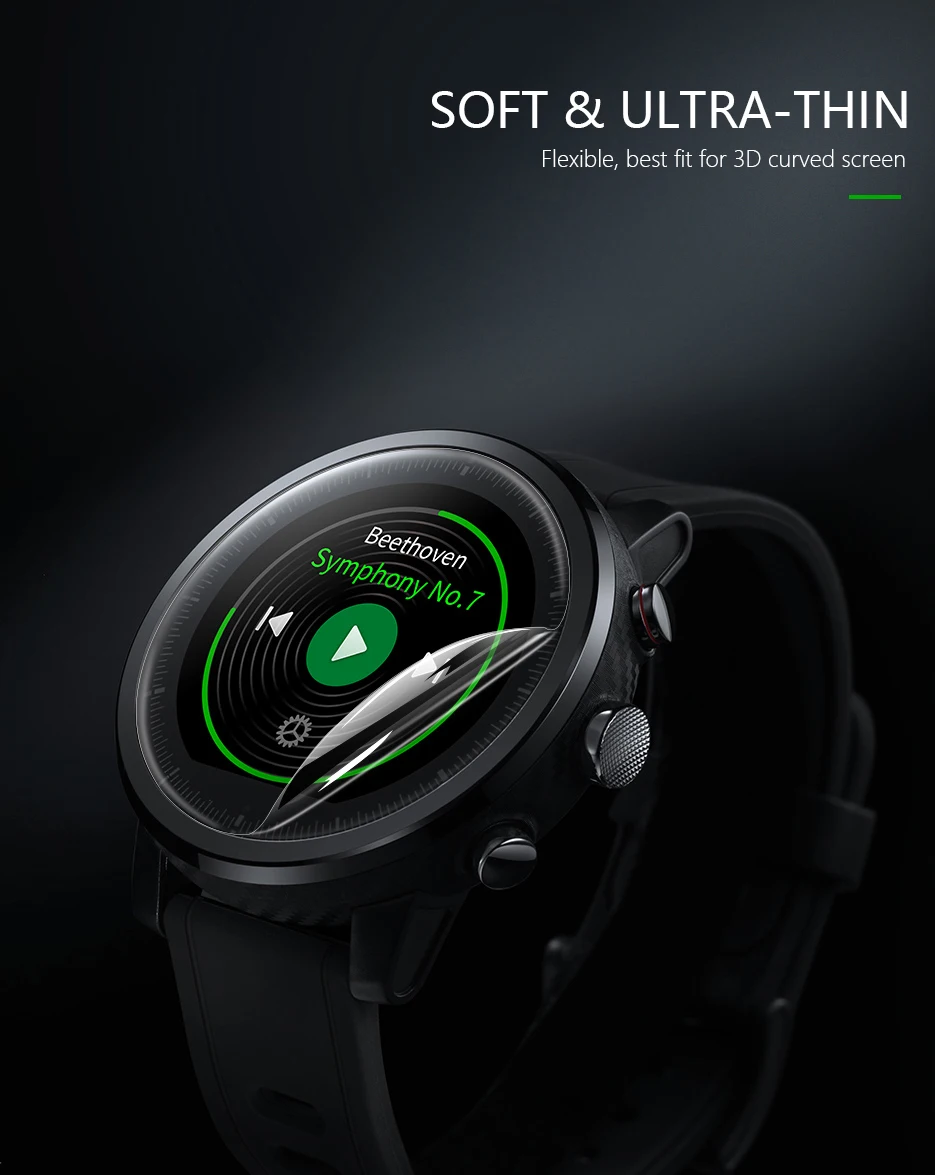 5 шт Мягкий ТПУ полный экран протектор для Xiaomi Huami Amazfit Stratos 3/Amazfit Nexo Спорт Смарт-часы Защитная пленка крышка