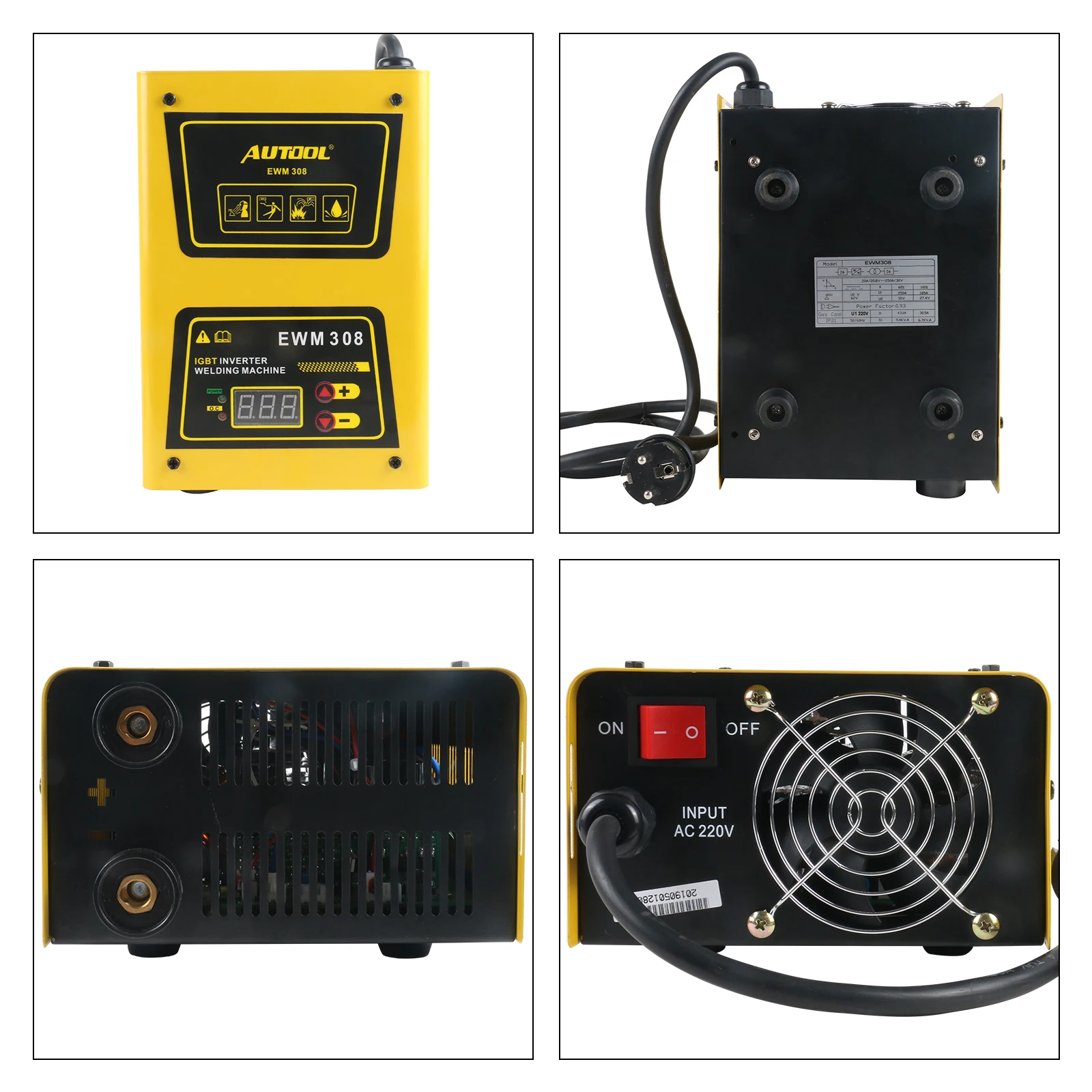 Аппарат для дуговой сварки AUTOOL EWM308 120A сварочный аппарат с цифровым инвертором MMA