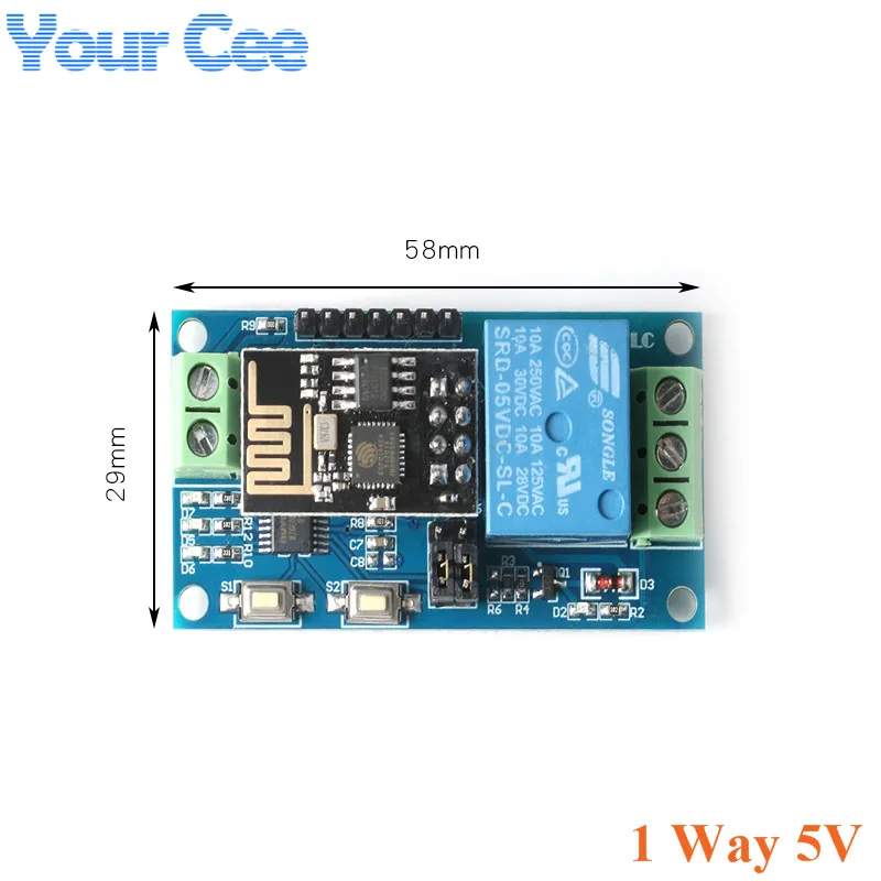 Релейный модуль для умного дома ESP8266 ESP 01 5 В/12 В 1/2/4 канала Wi Fi|Интегральные схемы| |