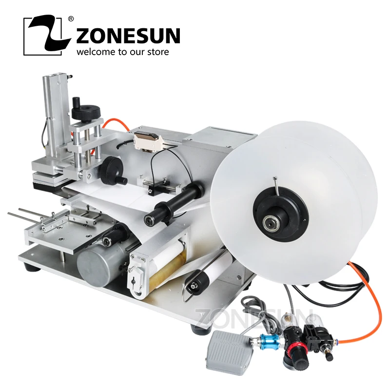 ZONESUN LT-60 полуавтоматическая пневматическая плоская машина для маркировки