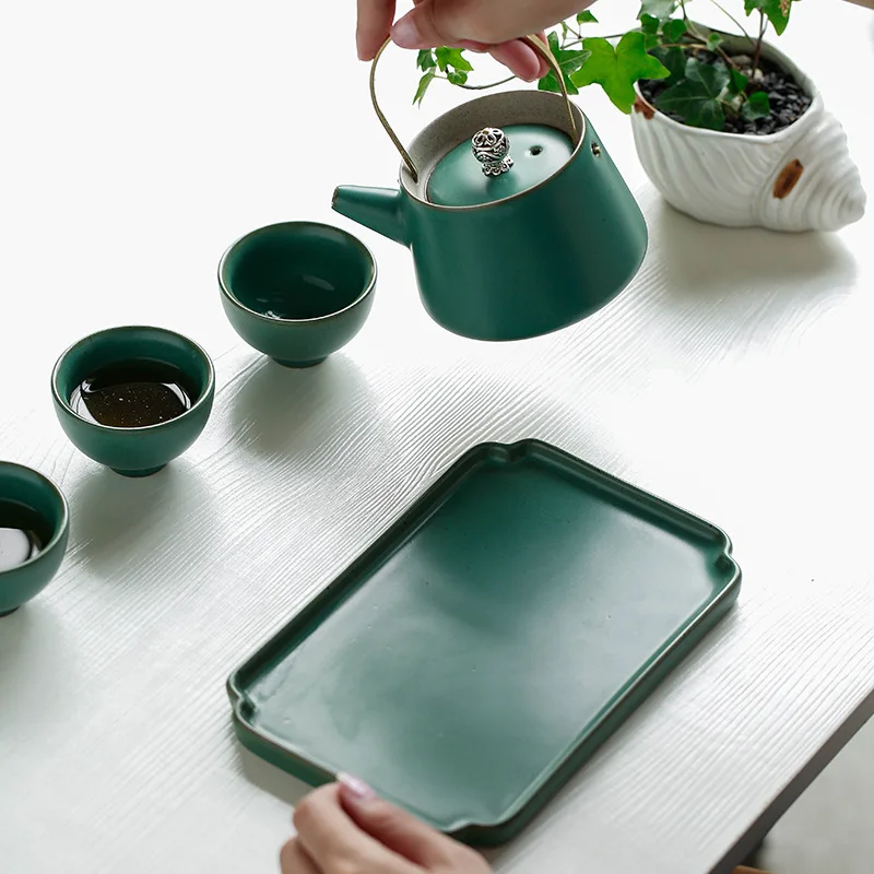 Керамический поднос для чая сухих пузырей кастрюль фруктов напитков детской