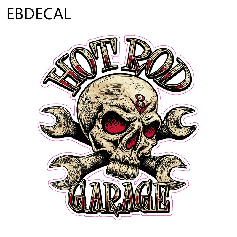 Ebdeckle Hotrod Garage Skull Забавный для Авто/бампер/окно/наклейка на стену наклейки DIY Декор