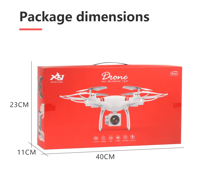 EBOYU KY101D 2,4 ГГц, беспилотный Дрон 20 мин Время полета w/4 K Wi-Fi FPV HD камера высота удержания жестов режим RC Квадрокоптер Дрон RTF
