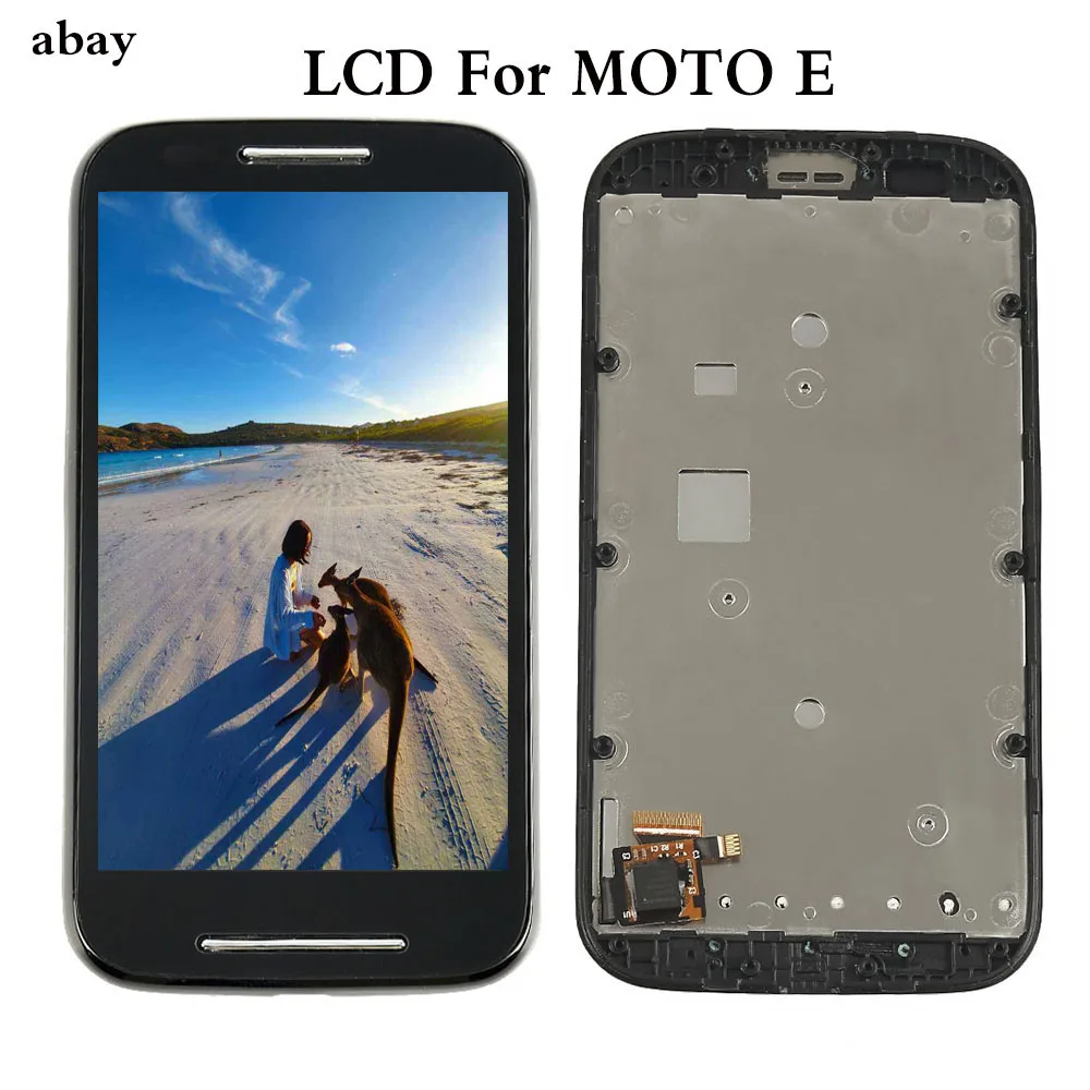 ЖК-дисплей для Motorola E XT1021 XT1022 XT1025 сенсорный экран с дигитайзером и рамкой полная
