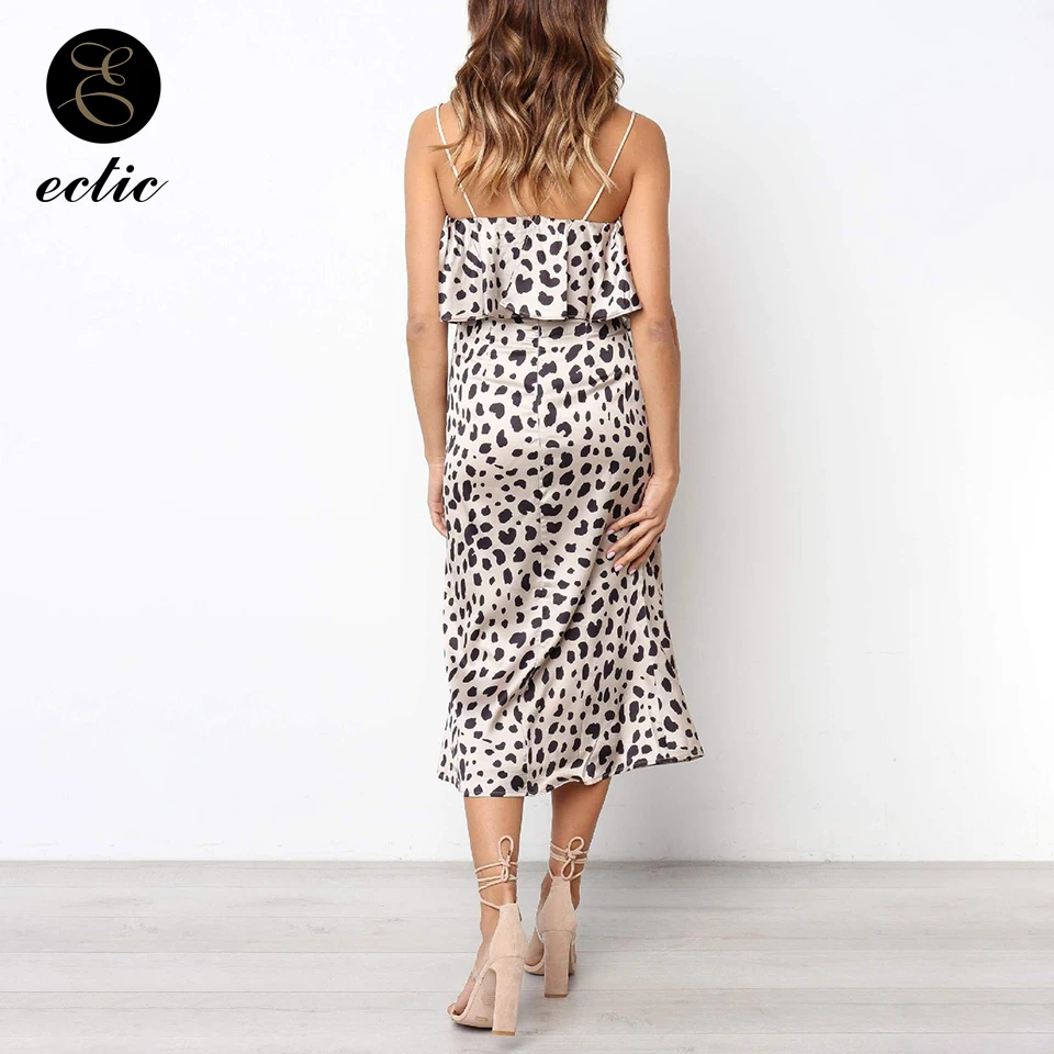 Леопардовый длинное платье элегантный Женские туфли черного цвета в белый