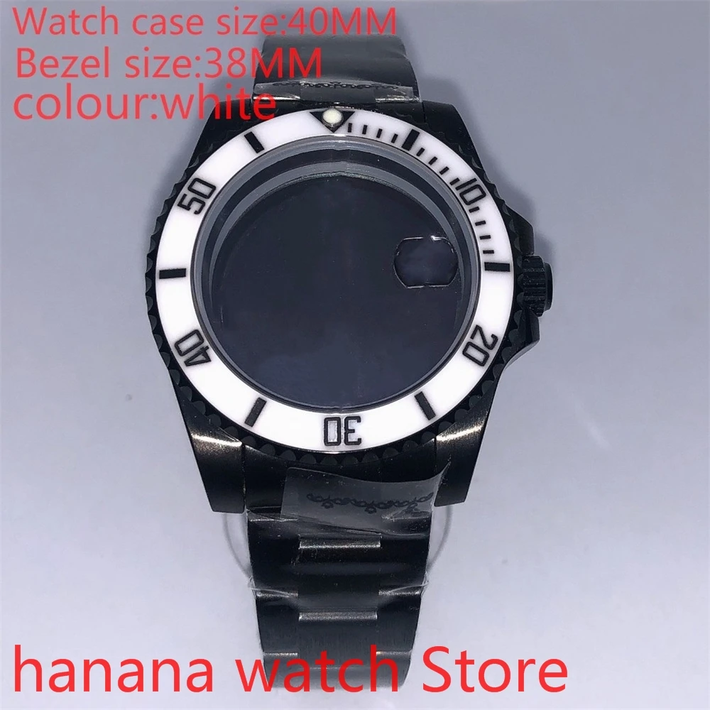 

Suitable for NH35 36 Mingzhu2813 Miyata automatic winding 40mm sealed back black box series, with rotating white bezel