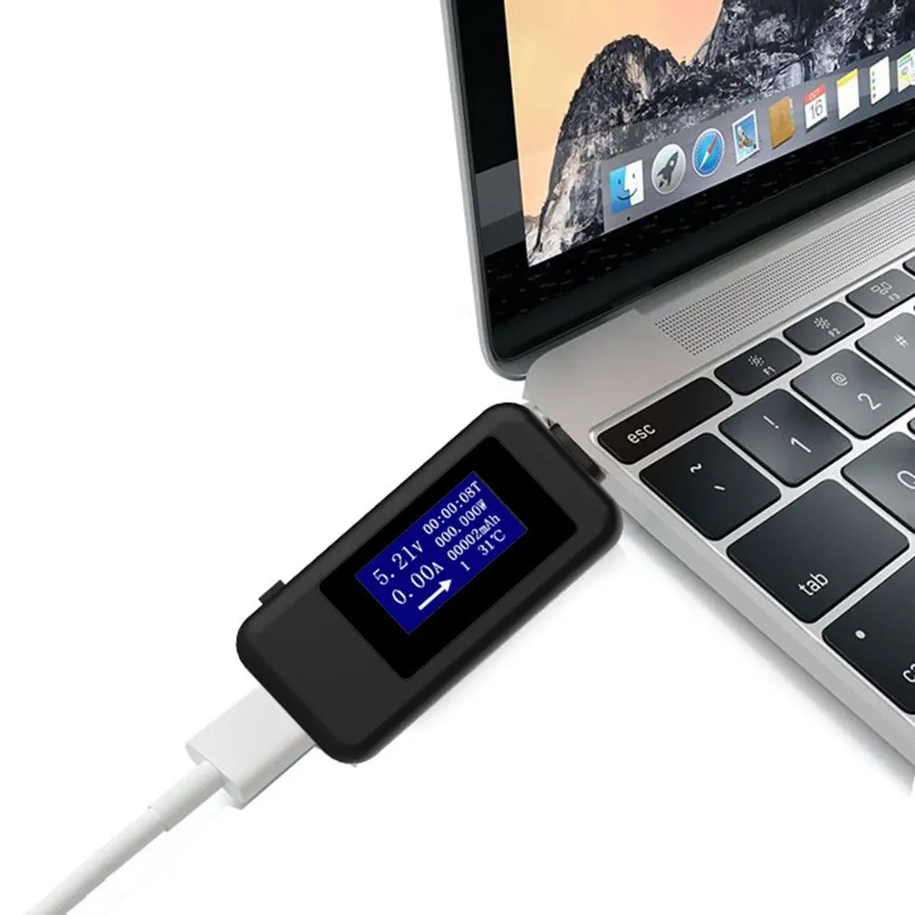 USB вольтметр тестер Тип c Многофункциональный двойной монитор безопасности