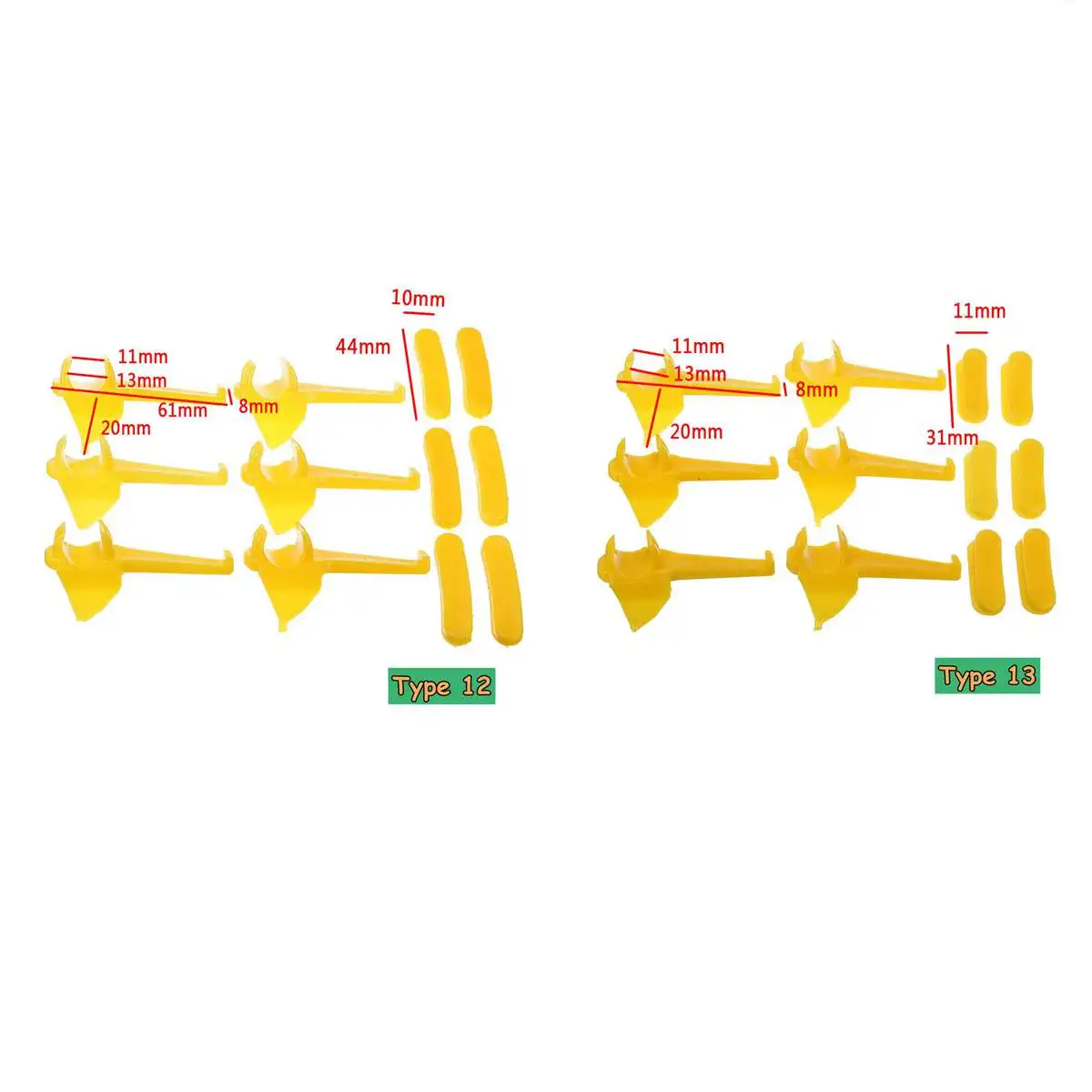 12 шт./компл. нейлоновое крепление для шин аксессуары машины вставки на голову