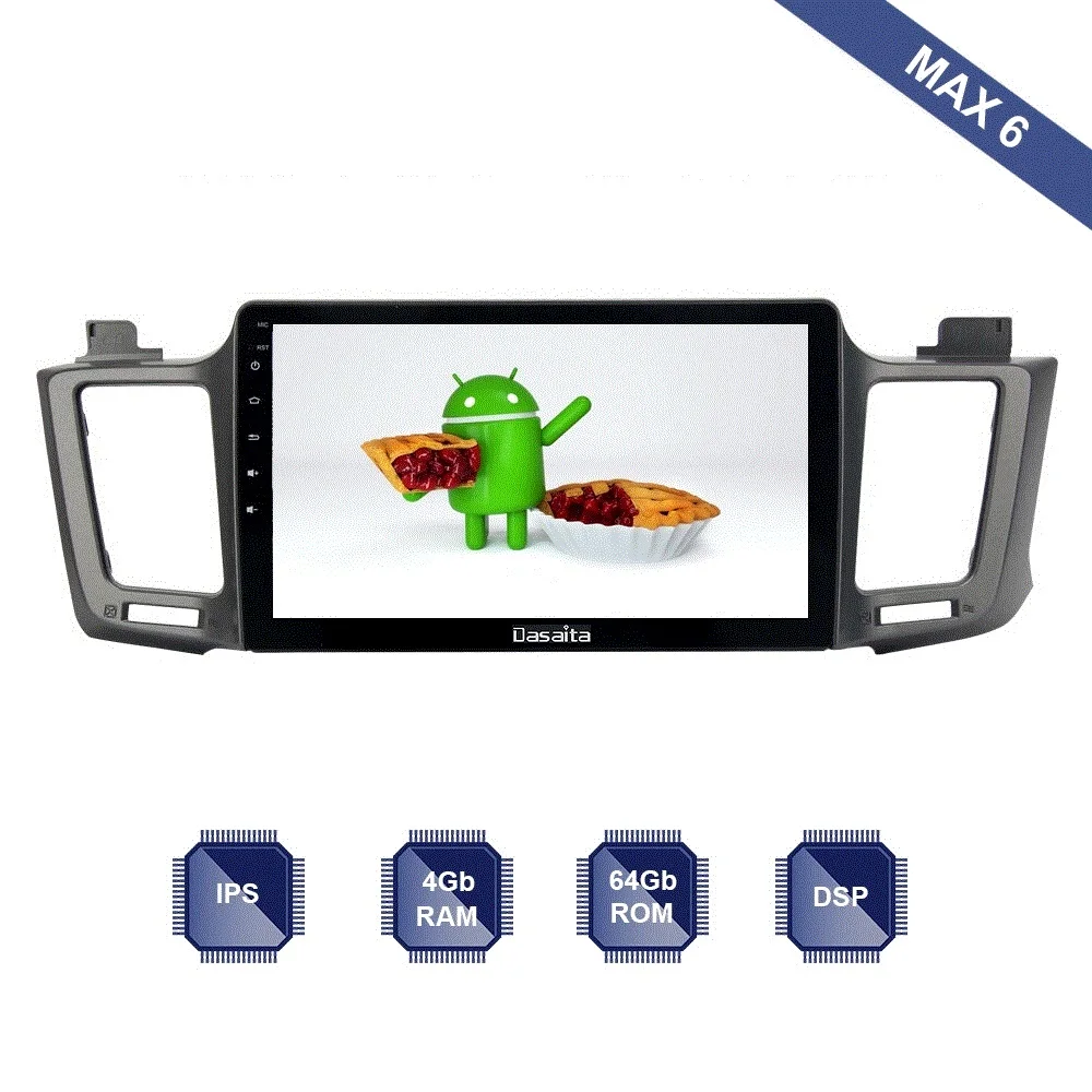 Автомагнитола 2 Din на Android 10 с GPS навигацией для Toyota RAV4 2013 2018 PX6 встроенный DSP IPS экран