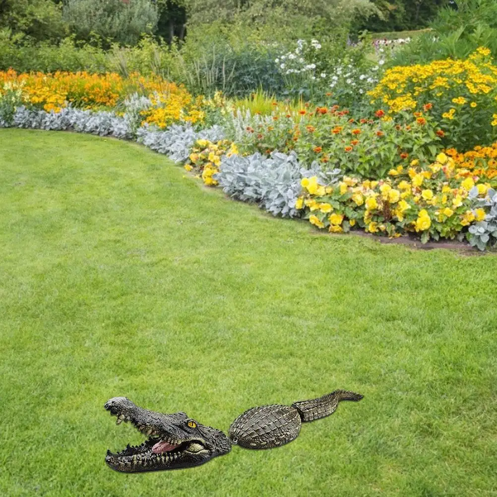 

Creative Resin Floating Crocodile Hippo Scary Statue Outdoor Garden Pond Decoration For Home Garden Halloween Decor Ornament