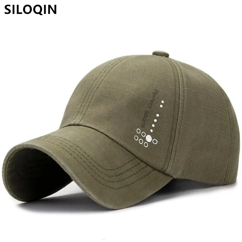 

SILOQIN Adjustable Size Men's Cotton Baseball Caps Washed Cloth Distressed Casual Sports Cap Snapback Cap Women's Fashion Hats