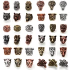 Бусины в виде животных, микро-ПАВЕ, CZ, прозрачный кубический цирконий, антикварные медные бусины для изготовления ювелирных изделий, браслетов, ожерелий, бусин из Паракорда