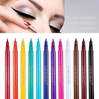 12 colors eyeliner pen set eye shadow pencil for women eyelip liner professional waterproof retractable eye makeup set colorful