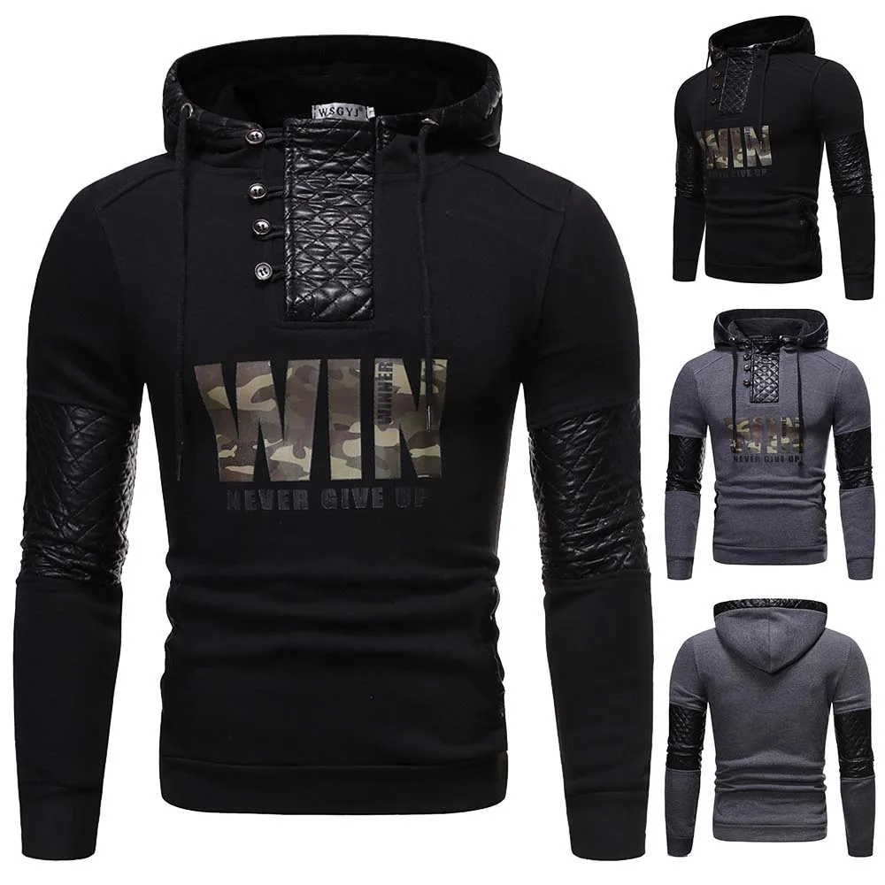 

Men Hoodies Casual Slim Fit Print Sweatshirt Men Fashion Clothing