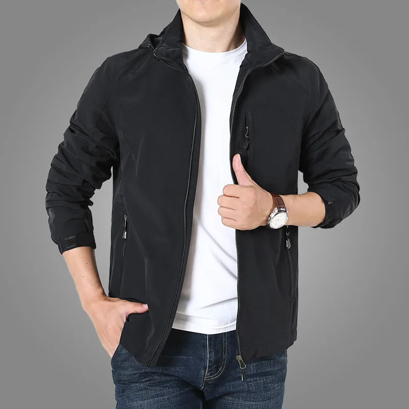 

Fall new assault jacket men's jacket outdoor sports and leisure thin large size windbreaker jacket hooded jacket tide