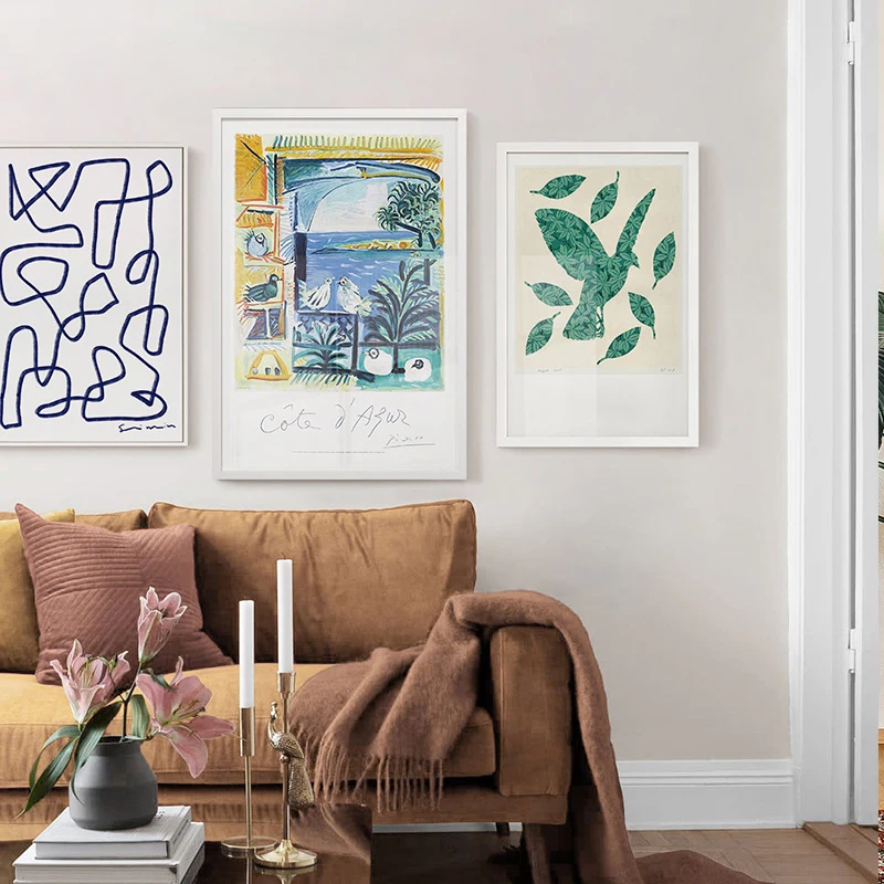 Скандинавская Классическая абстрактная фигурка пейзаж картина маслом настенное