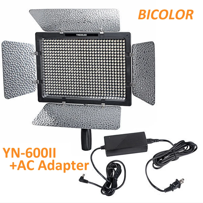 Yongnuo YN600 II YN600L II двухцветный светодиодный светильник для видео+ адаптер переменного тока с поддержкой пульта дистанционного управления по телефону приложение для интервью