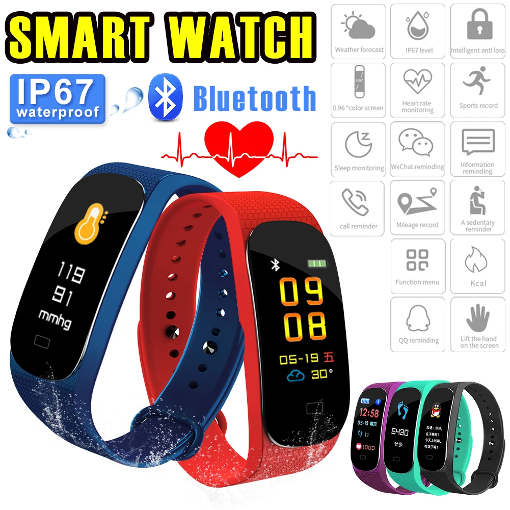 Для M5 Smart Bluetooth4.0 спортивные часы браслет Многофункциональные пульсометр