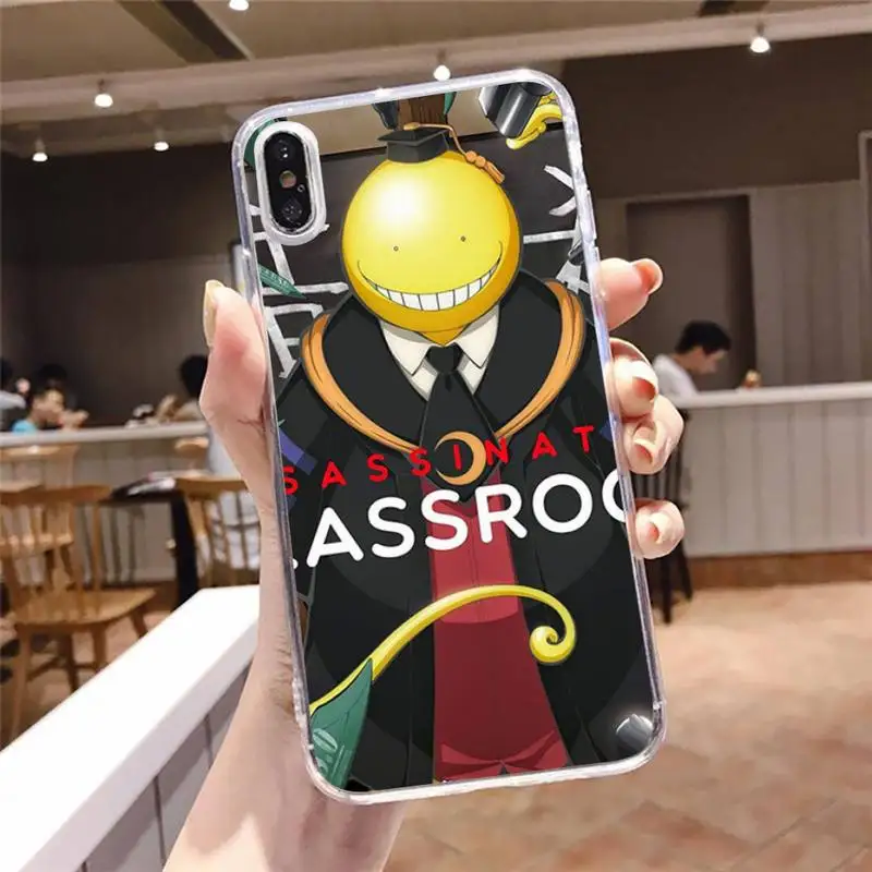 

Japan anime Assassination Classroom Phone Case Transparent soft For iphone 5 5s 5c se 6 6s 7 8 11 12 plus mini x xs xr pro max